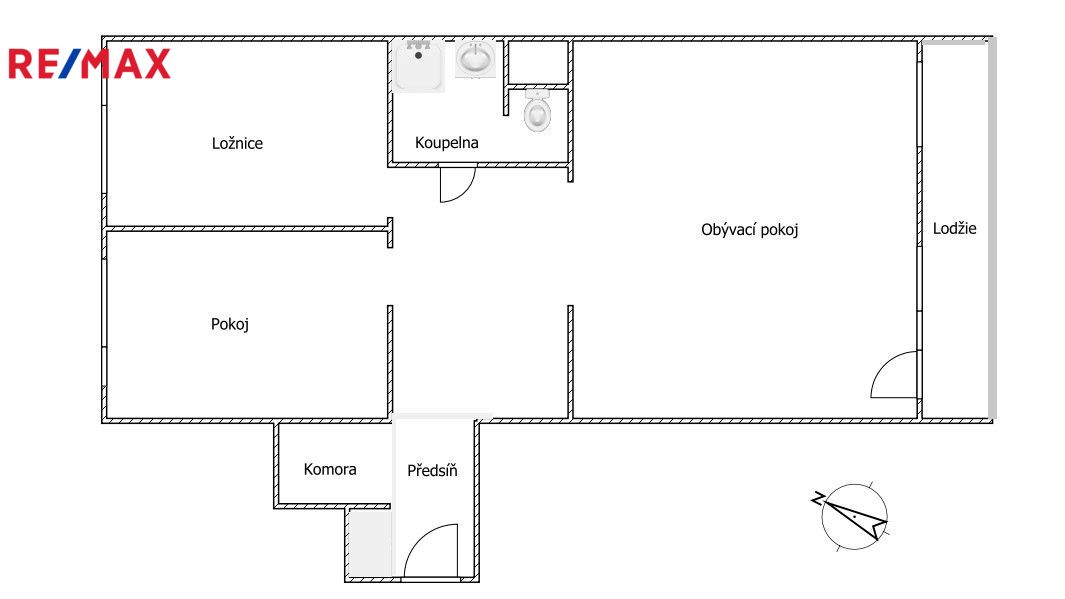 Pronájem nově zrekonstruovaného bytu 3kk (81 m²) s lodžií (7m²) v Praze Horních Měcholupech